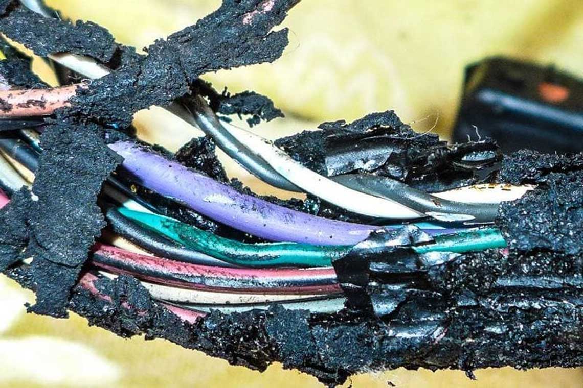Сгоревший кабель